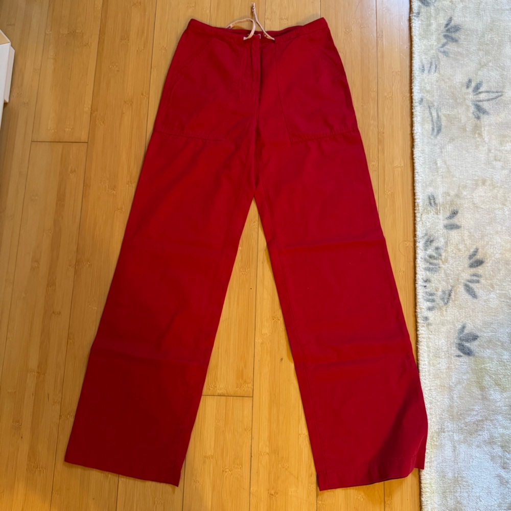 Miss Sixty Cotton Poplin Red Cargo Pants 25